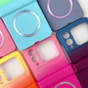 Gradient Color For Magsafe Magnetic Hinge Protection Hard Plastic Phone Case for Huawei P50 Pocket S 2 Nova Flip Back Cover