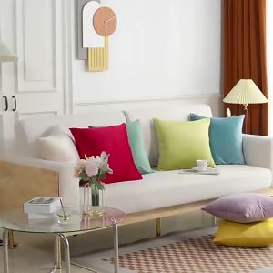 ปลอกหมอน หมอนหนุน หมอนอิง เบาะโซฟา ปลอกหมอนห้องนั่งเล่น เบาะหมอนเบาะโซฟา หมอนรองเอว หมอนรองหลัง  (เฉพาะปลอกหมอน) QY-S3