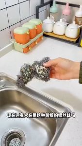 Dish Washing Brush Short Handle Pressing Soap Dispenser Kitchen Cleaning Tools Steel Wire Brushes