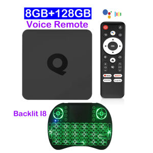 Q1 Smart TV Box Android 14 8GB 128GB Streaming Media Player Allwinner H313 Bluetooth 5.4 Netflix Google Assistant Set Top Box