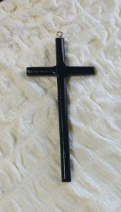 Cross Elegant Black Wooden Round Crucifix 8 inches Elegant Black Round Cross Cross for Altar Religious Crucifix Cross for Room Door and Lords Prayer