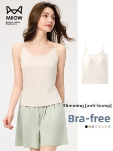 Miiow | Cat Woman Strap Vest Summer Women Outdoor Wear With Chest Pad Beautiful Back No Bra Home Clothes Set Base Layer