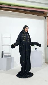 Mukena Premium Bordir Bunga Elegan Katun Nyaman untuk Pakaian Muslimah