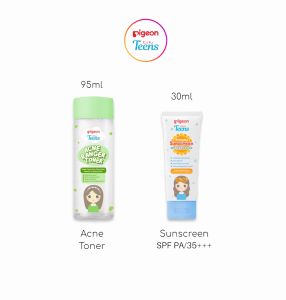 Paket 2in1 PIGEON TEENS Everyday Sunscreen SPF 35/PA+++ & Acne Ranger Toner 95ml