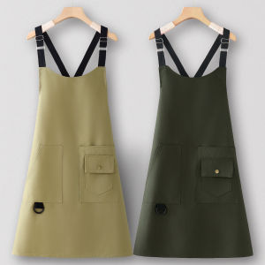 Áo Khoác Chống Bụi Thời Trang Bằng Vải Canvas in Logo Nhà Hàng Dùng Trong Nhà Bếp Mùa Hè Cho Nhân Viên Phục Vụ