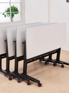 Simple Staff Training Folding Table Office Desk Long Table Desk Student Desk Tutorial Class Desk Roller