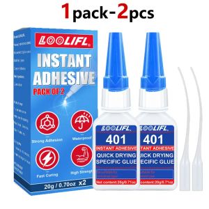 LOOLIFL New 401 Instant Dry Cyanoacrylate Adhesive Super Glue Super Strong Universal Adhesive Home Splicing Toys Special Plastic Metal Repair For Metal Plastic Gemstone Glass Leather Rubber Wood.