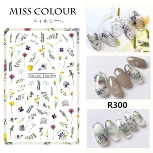 Waterproof Nail Art Stickers Cherry Daisy Heart Peach  Style Japanese Small Flower Nail Patch Flowers Beauty Nail Papers