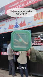 Sillyco-Sillyfold Square Family Set-100% Platinum Food Grade Silicone Foldable Lunch Box BPA Free