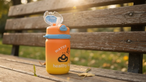 Kids Water Bottle BPA Free Leak-Proof Gradient Straw Bottle for School Kindergarten Healthy Life