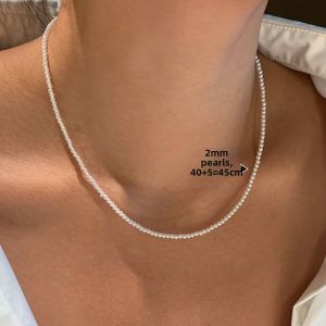 CAFFTI | Tiny Beaded Pearl Necklace For Women