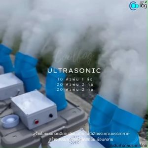 ชุดพ่นหมอกอัลตร้าโซนิค 20 หัวพ่น 2 ท่อ พัดลม 6 นิ้ว 1 เพิ่มความชื้น และลดอุณหภูมิ มีวอลลุ่มปรับแรงลมแรงหมอกได้(จัดส่งจากประเทศไทย)