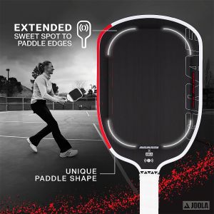 JOOL.A GRAF Pro IV 16mm Pickleball Paddle Carbon Fiber w/Extended Sweet Spot -JOOLA  Pickleball Paddle set Carbon Fiber Surface Increases Spin & Control - Larger Sweet spot - UPA-A Certified - USAP Approved - NFC Chip