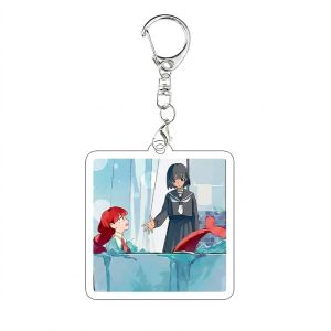 Bandai | Goodbye Lara Acrylic Keychain Anime Character Bag Charms Mari Otsu Luca Grace Anime Fans Collect Cosplay Figure Keychain Gift