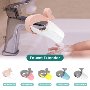 Cute Whale Faucet Extender for Kids | Splash-Proof Water Tap Extender for Bathroom & Kitchen 5 Color Options