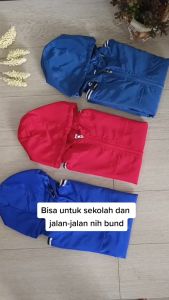5T-10T Jaket Anak Laki Laki / Jaket Hoodie Anak Sporty  Parasut Merah Hitam Biru