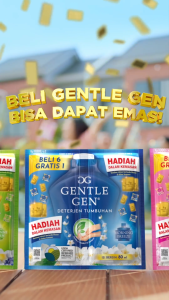 GENTLE GEN HIJAU PARISENNE GARDEN Deterjen Cair Renceng isi 14 Sachet
