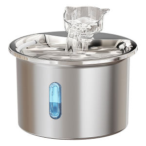 2L Pet Automatic Water Fountain Stainless Steel Cat Water Dispenser with Filter For Cat Dog Drinking Fountain With Ultra-Quiet Pump And Water Level Window
