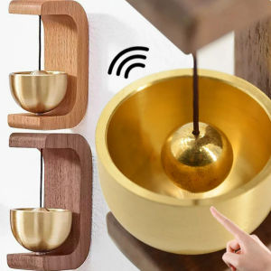 Bằng gỗ cứng chuông cửa thẩm mỹ từ đồng thau Chuông Gió Chuông cửa không dây cửa ra vào cửa ra vào mặt dây chuyền Chuông trang trí nhà tối giản