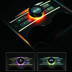 LCD Intelligent Physical Button Knob AC Control Passenger Seat Control USB Type-C Fast Charger for Tesla Model Y 3 New Y Juniper