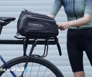【SG Delivery】ROCKBROS Bike Bag for Mtb Hard Outer Shell Reflective 9L Capacity with Shoulder Strap Rainproof Cover Carrier Pack