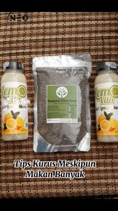 Sari Lemon 1 liter(2pcs500ml)+Organik Chia Seed 500gr(1/2kg) Paket bundling minuman enak air juice