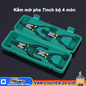 bộ 4 kìm mở phe Bộ kìm mở phanh kềm phe cong thẳng ra vào và lò xo