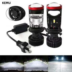 2 Chiếc Đèn Pha Ô Tô LED H4 Siêu Sáng Mini Projector Tương Thích CANbus Đèn Pha Xe Máy 6000K Ánh Sáng Trắng