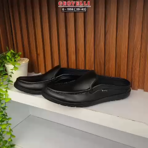 Gvl Geovelli Sepatu Sandal Tutong Pria Totti 1956 Hitam Natural Bustong Casual Formal 39-43