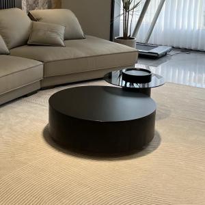 DANBIYIN | Bàn Cà Phê Đơn Giản Hiện Đại Tròn Đen Slate
