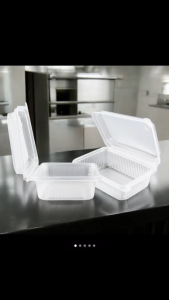 กล่องข้าว 650ml 1 ช่อง JT-B100 ยกลัง 24 แพค กล่องพลาสติกใสพร้อมฝาพับ กล่องใส่อาหารฝาติด กล่องข้าวพลาสติกฝาติด JT เข้าไมโครเวฟได้