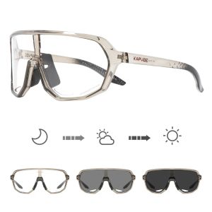 Kapvoe-Photochromic Cycling Sunglasses for Men Women UV400 Outdoor Bicycle Eyewear Bike Goggles Sports Man MTB Cycling