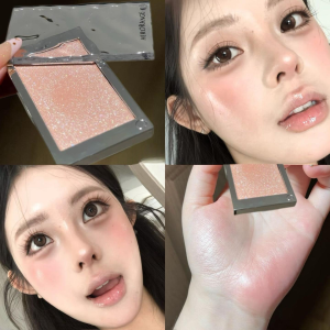 Elegant and Silky Peach Apricot Satin Highlight Blush Palette