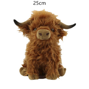 Bandai | New Hot Highland Cow Stuffed Animals Plush Toy Fluffy Bull Animal Doll Soft Gift For Kids Boys Girls Plush Toy