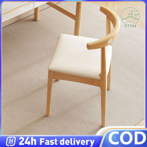 Dining Chair kerusi kedai makan Nordic Style Leisure Backrest Leather Seat Computer Dressing Chair House Corner Chair Kerusi pejabat 椅子 牛角椅