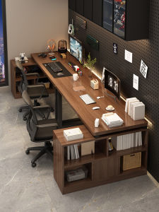 ZHUOHE | Dual-Person L-Shaped Gaming Computer Desk Work and Study Combination