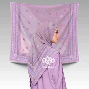 Kerudung Segi Empat Terbaru Motif Layla Series Free BOX Cantik
