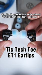 Tic Tech Toe ET1 Earphone Tips Soft Silicone Upgrade Replacement IEM 3 Pairs Set Eartips With Case