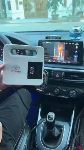 Bơm xe ô tô Bơm Lốp Xe Ô Tô TOYOTA Máy Bơm Lốp Điện Tử Tự Ngắt Tự Động Thiết Kế Nhỏ Gọn Tiện Dụng