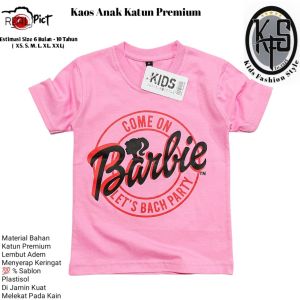 KFS 34 Baju Kaos Barbie Anak Perempuan 1-10 Tahun