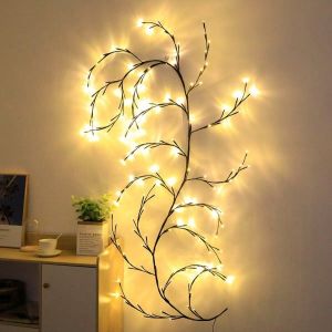 LED Birch Tree Light Bendable Willow Vine Lights Indoor Atmosphere Decor Camped Party Birthday Christmas Festival Perfect Gift