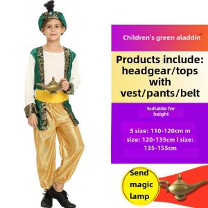 Halloween Performance Costume Kids Clothing Adult Men Middle East Arab Clothes Myth Lamp of Aladdin Clothing