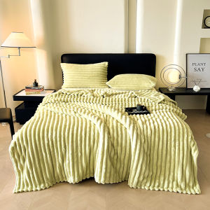 Light Luxury Solid Color Multifunctional Rabbit Velvet Blanket Winter Thick Warm Flannel Used for Bedroom Living Room Blanket