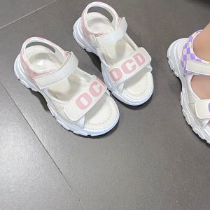 Xăng đan quai dán kẻ caro Sandal bé gái mẫu mới nhất đế êm da mềm thoáng khí Dép quai hậu bé gái đi biển Mùa hè BN140