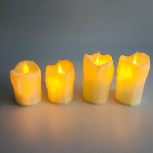 2 Pairs Electric Candles/Battery-powered LED candle/Flickering Flameless Candle Lamp for your Home Altars and Decor