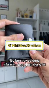 Ví Da Nam Mini 07 (Size Chuẩn 10 x 8 cm) Da Bò Nguyên Tấm Nhập Khẩu