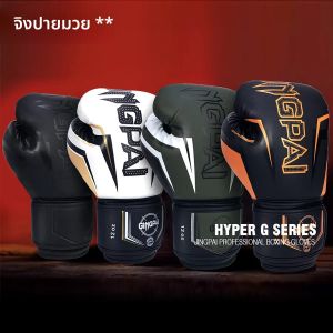 GINGPAI ผู้ชายผู้หญิง 8 10 12 14 oz ถุงมือมวยไทยอาชีพ Kickboxing ผู้ใหญ่ Sandbag Guantes MMA Sanda การฝึกอบรม De Boxeo