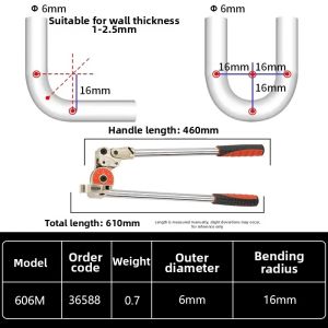 Manual Pipe Bender for Copper Steel Stainless Steel Pipes