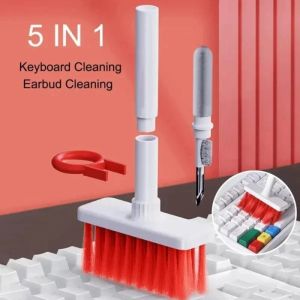 5 in 1 Multifunctional Keyboard Cleaning Brush Earphone Computer Keycap Puller Cleaner Wireless Earbuds Gap Dust Remover Tool