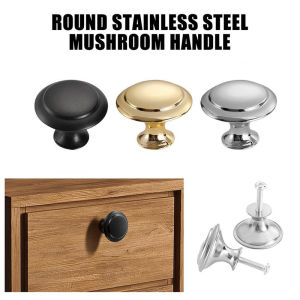 【Free Shipping】Stainless Steel Round Cabinet Handle Mushroom Drawer Handles Stainless Cabinet Single Hole Handle Cabinet Knob Furniture